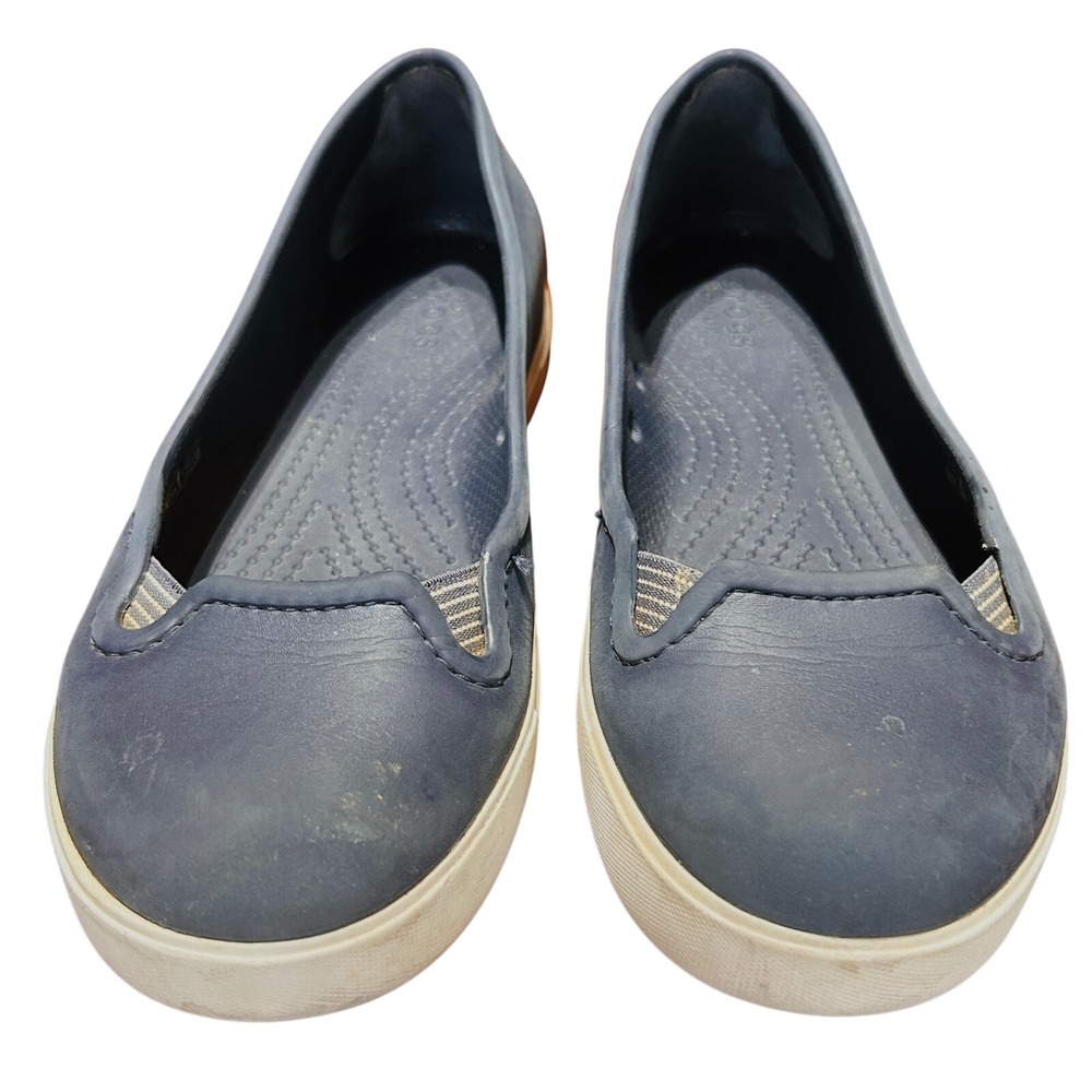 Crocs Citilane Roka Synthetic Size W8 Navy Blue Good Nautical Casual Flat